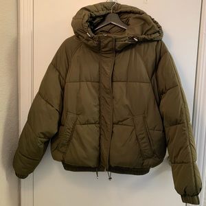 Zara Cropped Oversized Puffer - Water Resistant